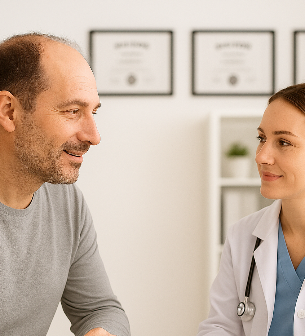 Medical Consultation in Soft Lighting